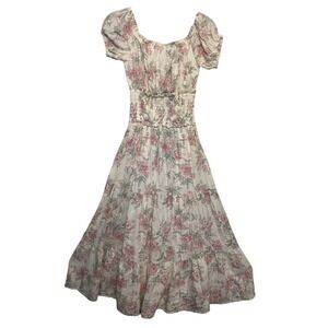 Trixxi‎ Peasant Maxi Dress Cottagecore Croquette Floral Womenssize S